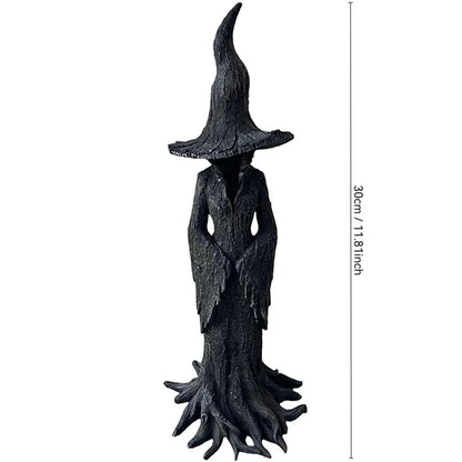 Gothic Witch Resin Statue – Horror & Halloween Shelf Decor