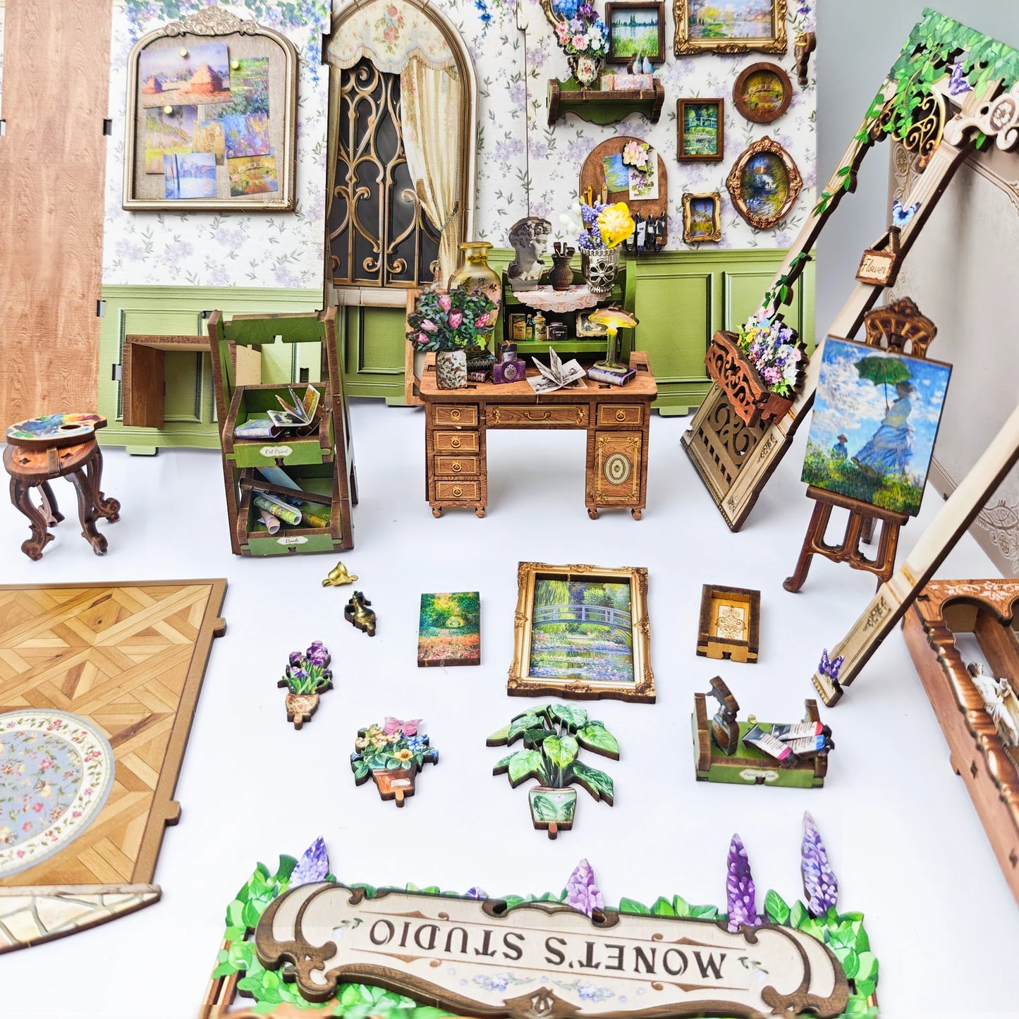 Monets Studio Shelf DIY Book Nook Kit