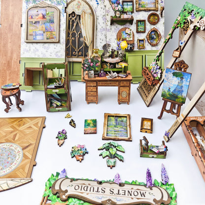 Monets Studio Shelf DIY Book Nook Kit