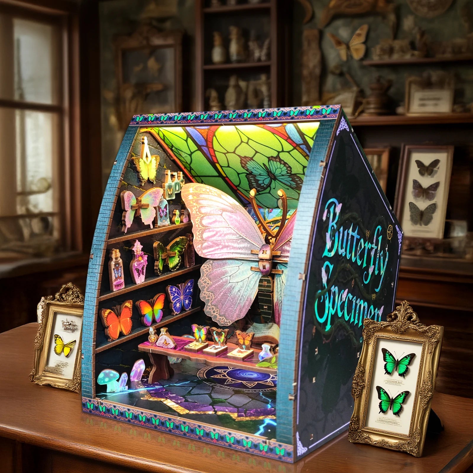 DIY Wooden Miniature Building Kits Butterfly Collection Room Doll Houses With Furniture Lights Casa for Friends Birthday Gifts Book Nook Kit Australia