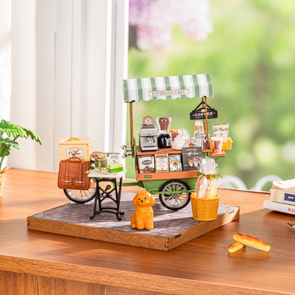 ROBOTIME Rolife Vienna Bookstore DIY Kit Foldable 2 Story European Miniature Model for Diorama Shelf Display for Adults Teens
