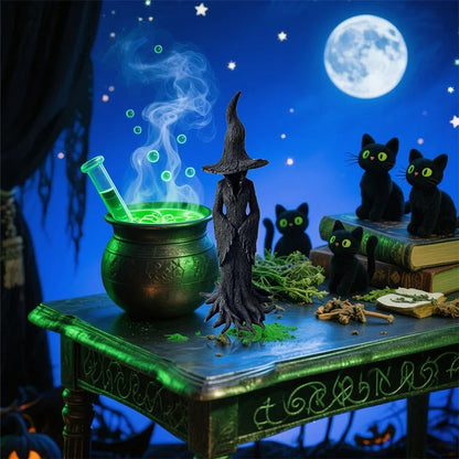 Gothic Witch Resin Statue – Horror & Halloween Shelf Decor