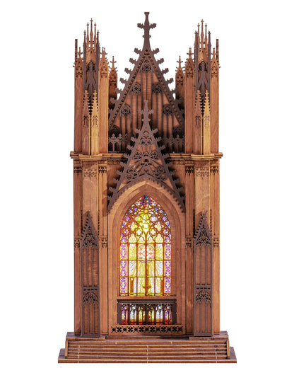 ROBOTIME Rolife TG Series Gothic Architecture Building Kit 3 Cathedral Models Stress Relief Craft Perfect Birthday Gift for M