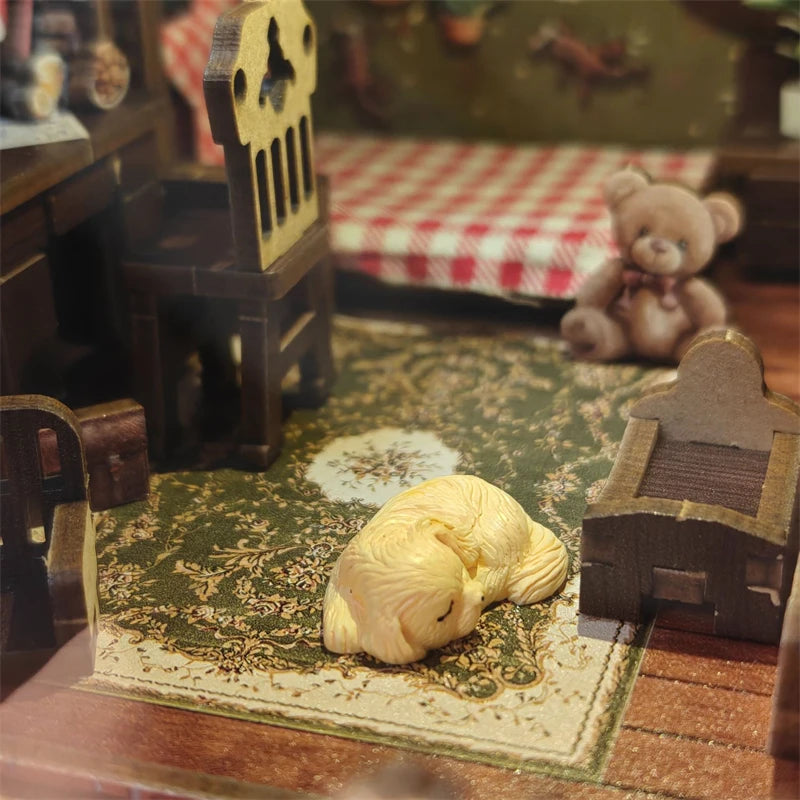 DIY Wooden Country Cottage Book Nook Shelf Insert Kits Miniature Model Kit With Lights Bookend for Friends Birthday Gifts Book Nook Kit Australia