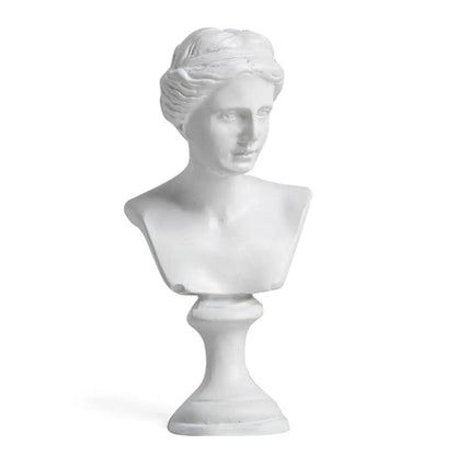 Greek Mythology Miniature Bust Statues – Plaster Shelf Ornaments