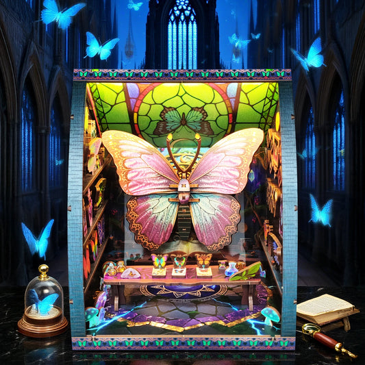 Butterfly Collection Room Doll Furniture DIY Miniature House Kit