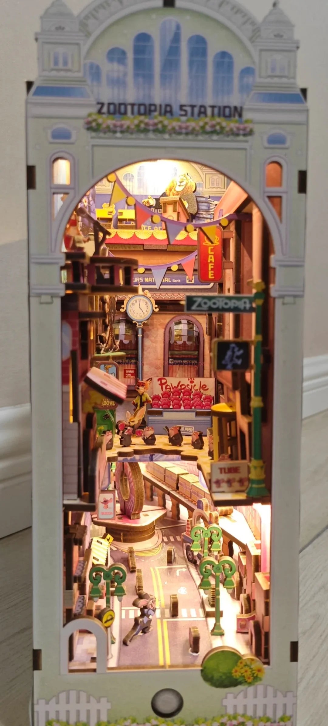 Hot Genuine Zootopia  Assembled Wooden Book 3d Puzzle Wooden Handmade Rabbit Judy Toys Model Peripheral Christmas Surprise Gifts Book Nook Kit Australia