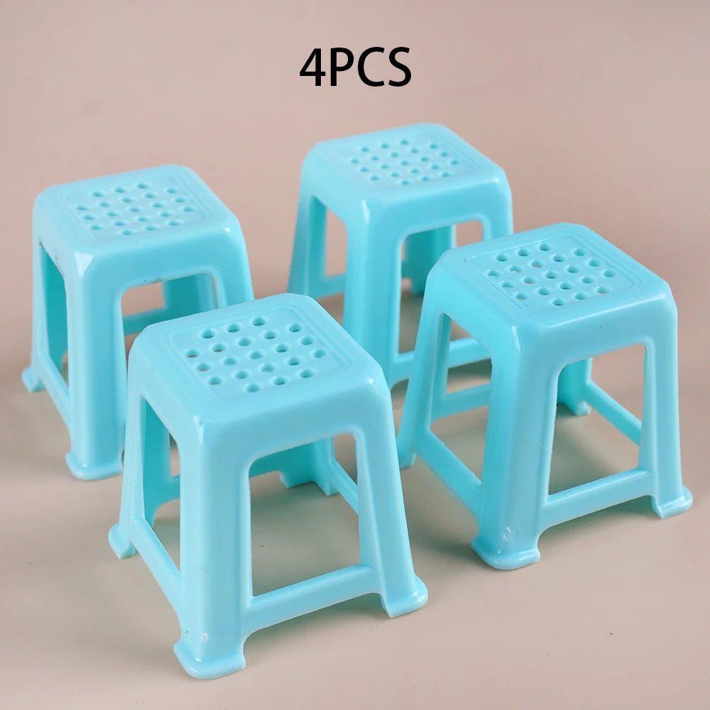 Mini Mahjong Table Set – 1:12 Scale Dollhouse Furniture 4Pc-bule Chair CHINA