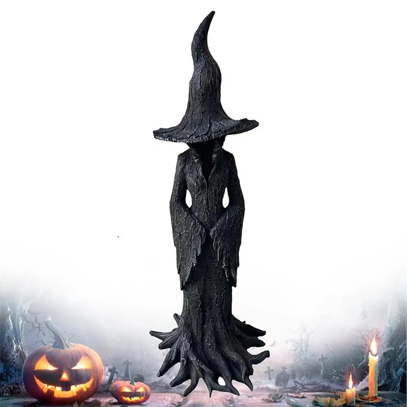 Gothic Witch Resin Statue – Horror & Halloween Shelf Decor