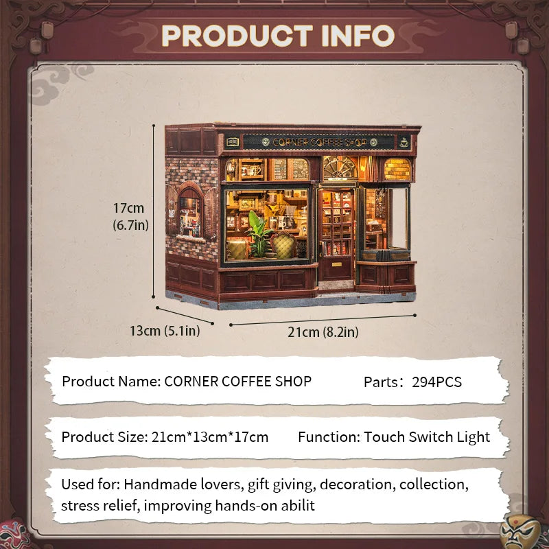 Corner Coffee Shop DIY Book Nook Kit - Image 4