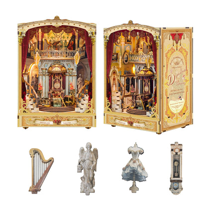 Dreamland Theater DIY book nook kit with miniature stage and curtains