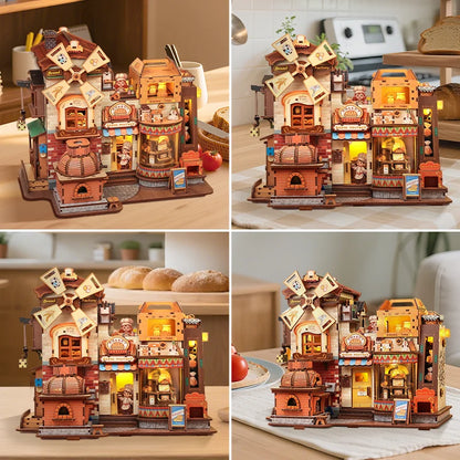 Mechanical Factory Music Box Wooden Puzzle - Detail