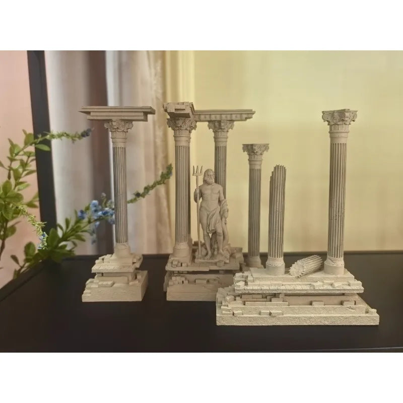 Retro Roman Architecture Resin Figurine – LTCP-407 Series