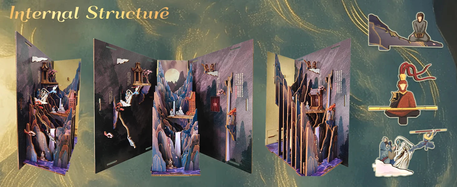 CUTEBEE 3D Wooden DIY Book Nook Kit  Miniature Dollhouse Bookend Unique Home Decor Bookshelf Gift for Adults Teens Chinese Style Book Nook Kit Australia