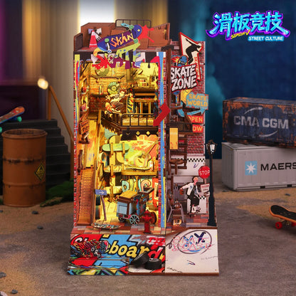 Skatepark DIY Diorama Kit - Side View