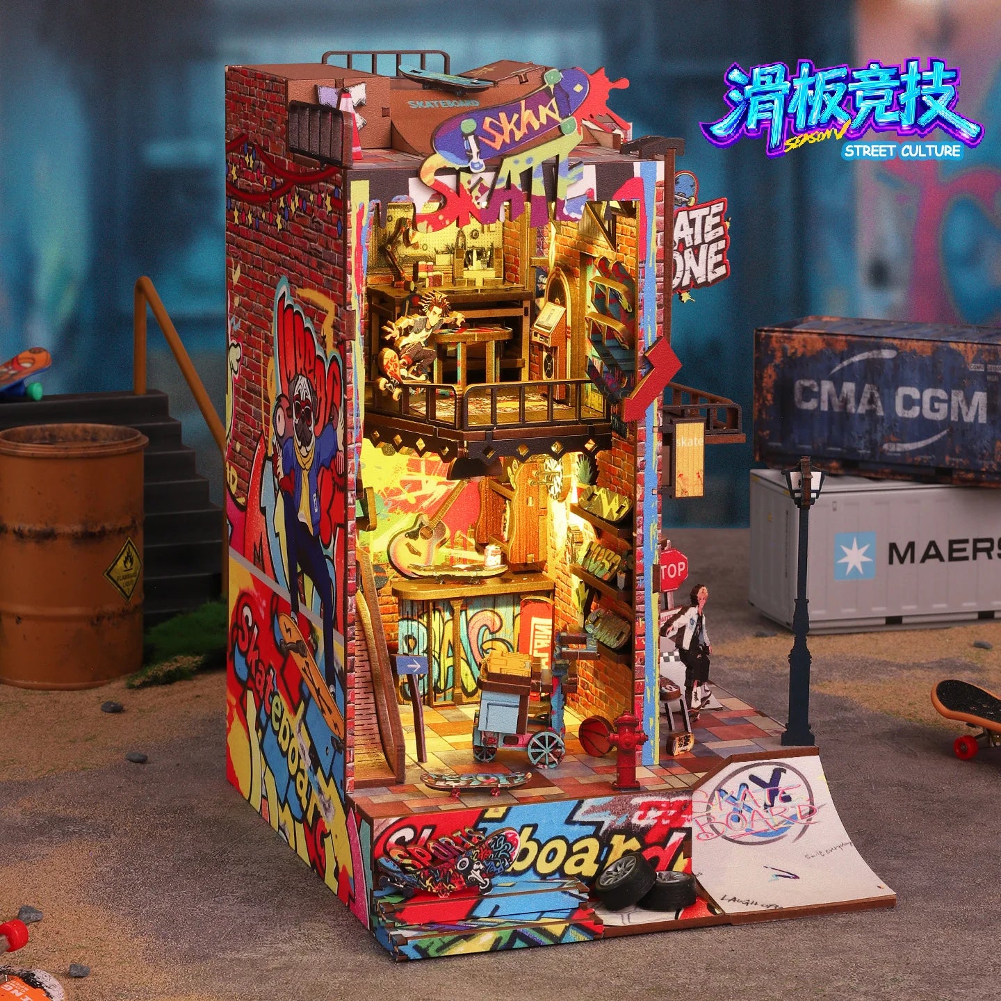 Skatepark DIY Diorama Kit - Detail