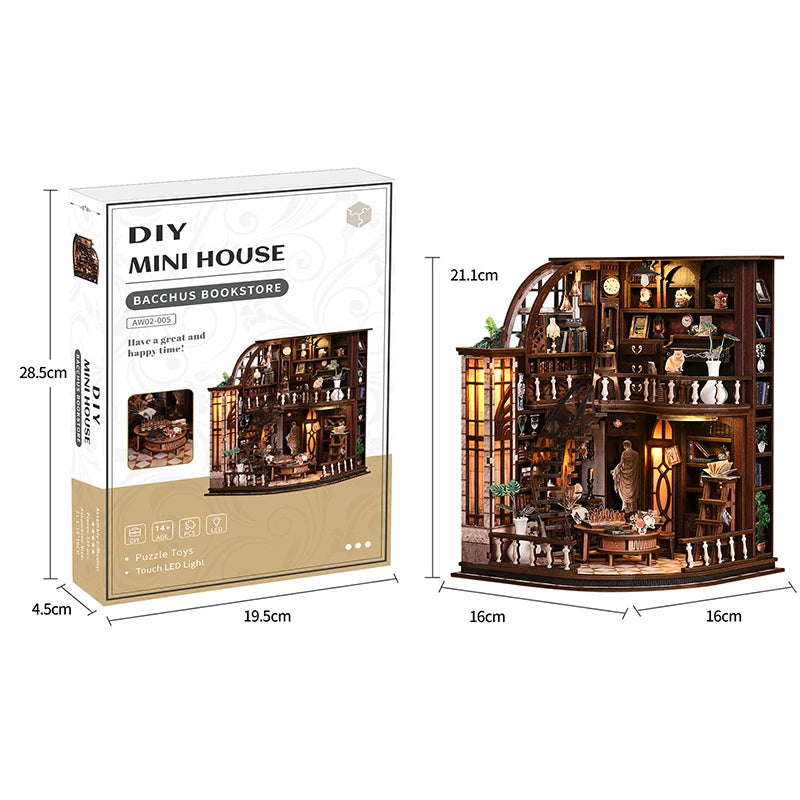 Bacchus Bookstore DIY Miniature House Kit - Image 6