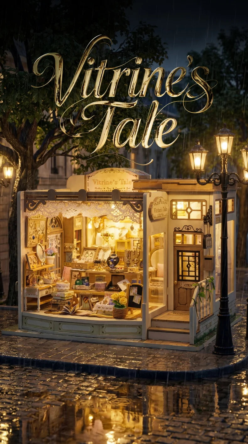 DIY Wooden Jewelry Store Casa Miniature Model Kits With Furniture LED Lights Dollhouse for Friends Birthday Gifts Book Nook Kit Australia