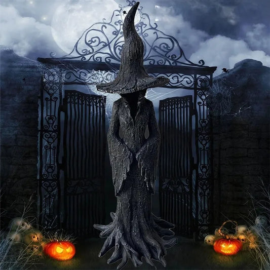 Gothic Witch Resin Statue – Horror & Halloween Shelf Decor