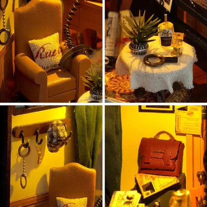 Great Detective Diary DIY book nook kit, Victorian detective study scene - view 5