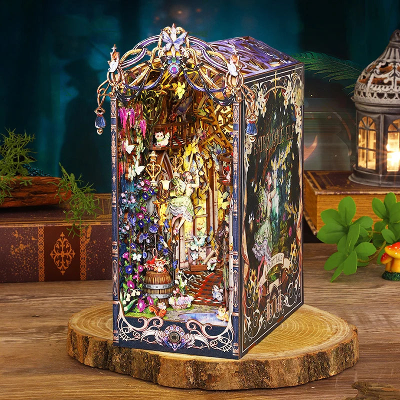 Fairy Tale Elf Home DIY book nook kit, woodland elf cottage scene - view 4