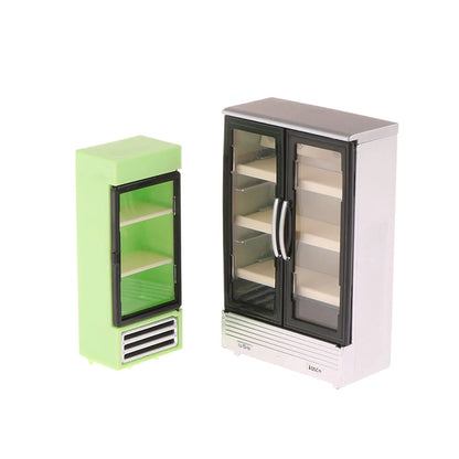 1/12 Dollhouse Simulation Refrigerator Freezer Model Miniature Ornaments Dollhouse Mini Furniture Accessories Decorative Toys Book Nook Kit Australia