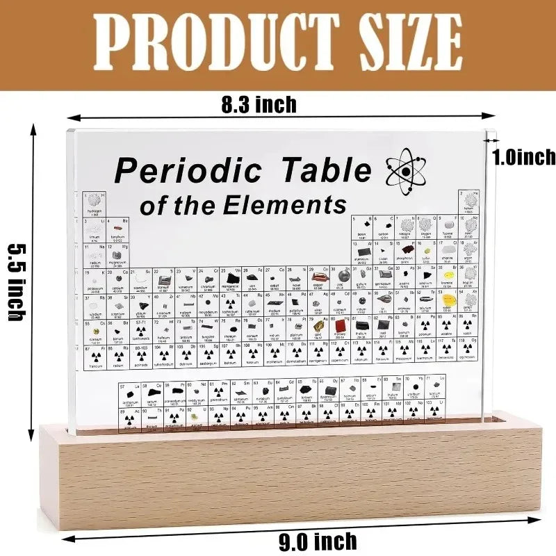 Acrylic Periodic Table Display – USB LED Desk Ornament