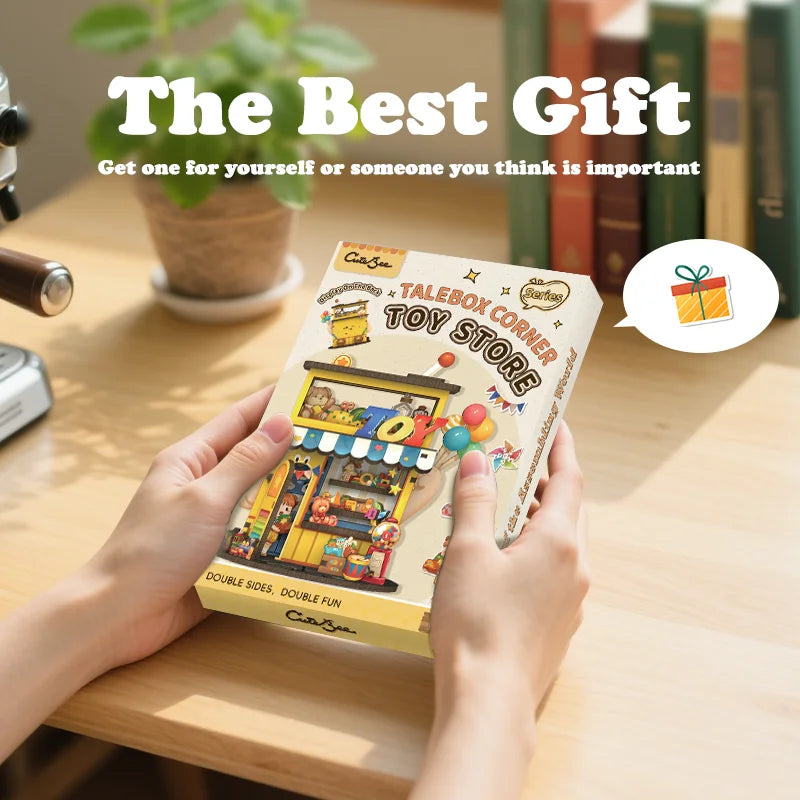 CUTEBEE Mini Store Series DIY Miniature House 3D Wooden Puzzle Toys Handmade Dollhouse Kit for TaleBox Corner Toy Store Book Nook Kit Australia