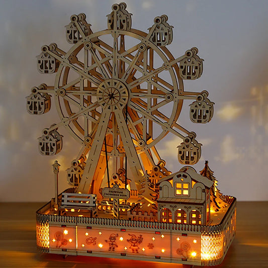 Ferris Wheel 3D Wooden Puzzle - Book Nook Kit Australia