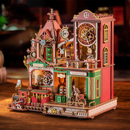 Joey's Time Post Office DIY miniature dollhouse kit with furniture - view 4
