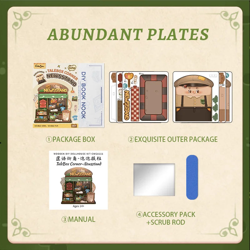 CUTEBEE Mini Store Series DIY Miniature House 3D Wooden Puzzle Toys Handmade Dollhouse Kit for TaleBox Newsstand Book Nook Kit Australia