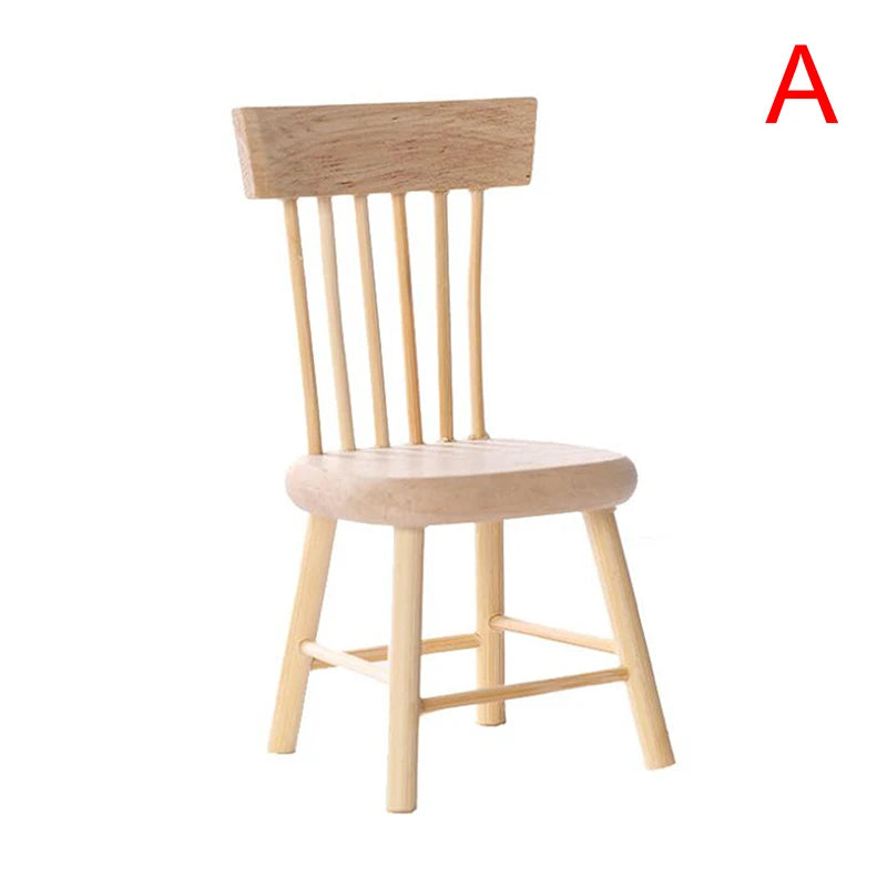 Miniature Wooden Dining Table & Chairs Chair