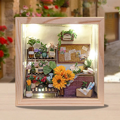Sewing Shop DIY Miniature House Kit - Detail