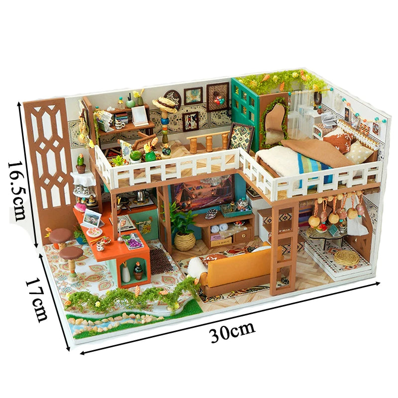 Bohemian Loft DIY Miniature House Kit - Image 6