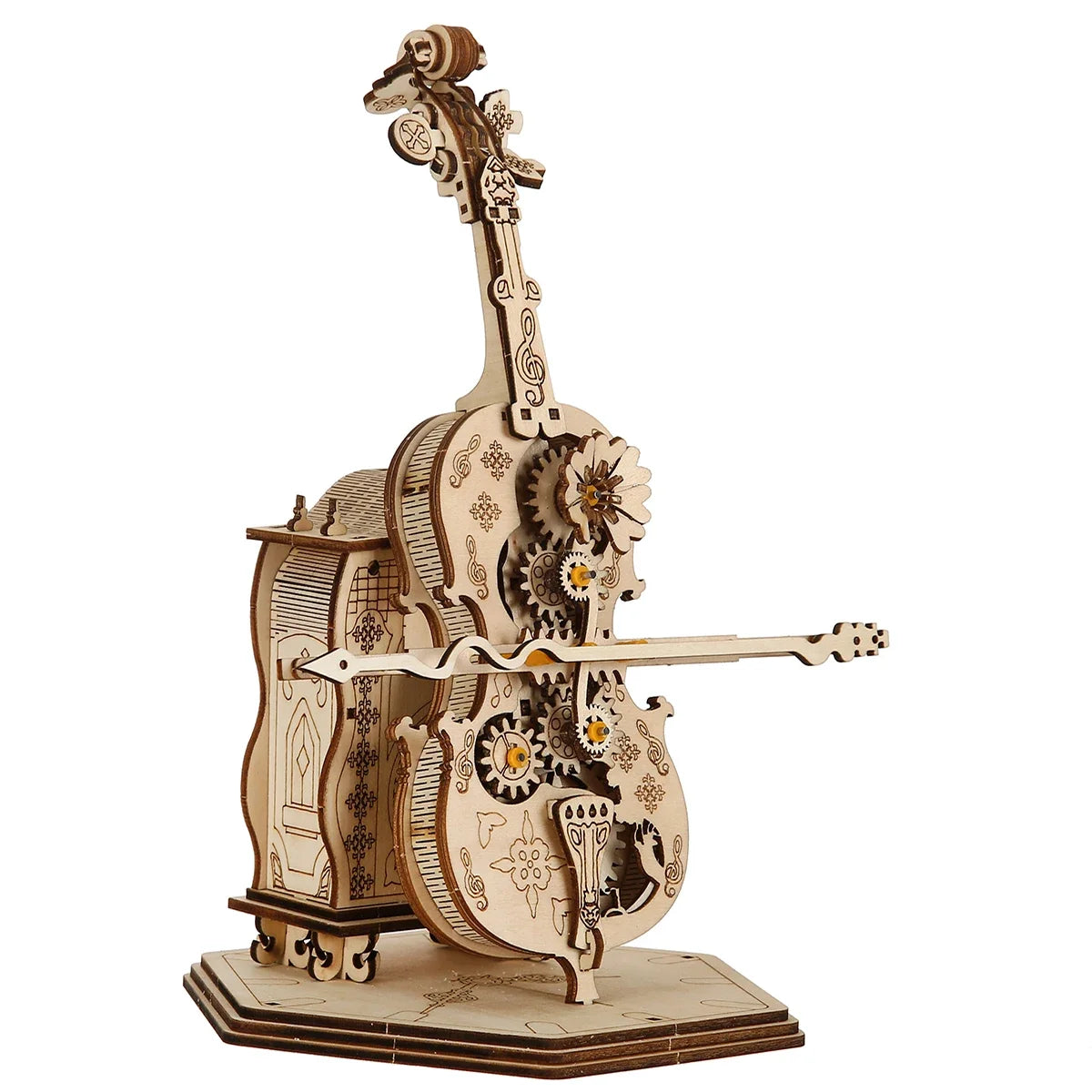 violoncello 3D Car Wooden Puzzle, Scale Model,DIY Model Kit, Handcraft Gift,Home Decoration,Mechanical Model Kit,,Birthday/Ch