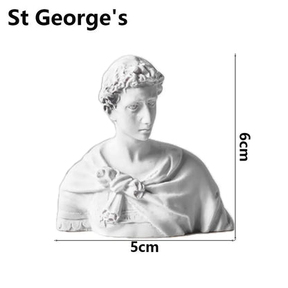 Greek Mythology Miniature Bust Statues – Plaster Shelf Ornaments