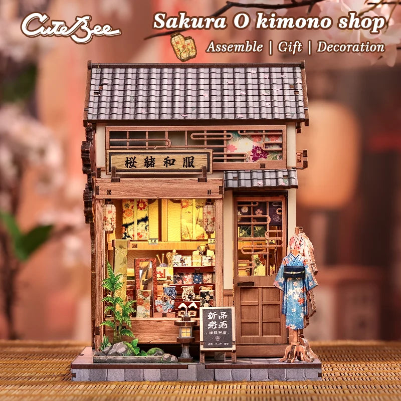 Sakura Kimono Shop DIY Book Nook Kit - Book Nook Kit Australia