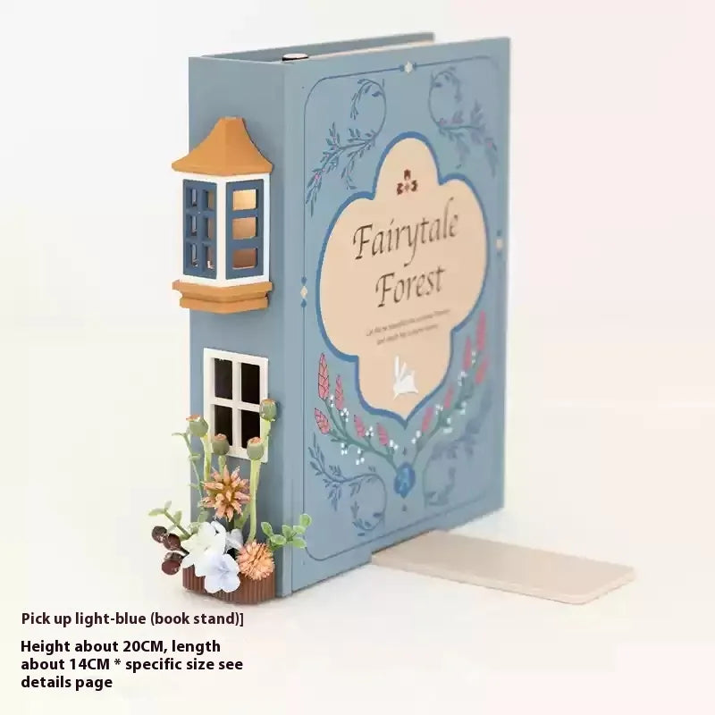 Fake Books Bookends With Led Light Book Holders Booknook Model Kit For Bookshelf Insert Miniature Ornament Decor Christmas Gifts Book Nook Kit Australia