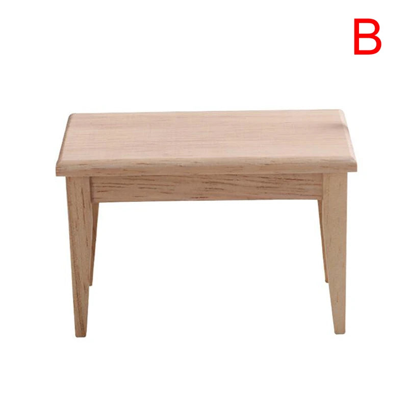 Miniature Wooden Dining Table & Chairs Table