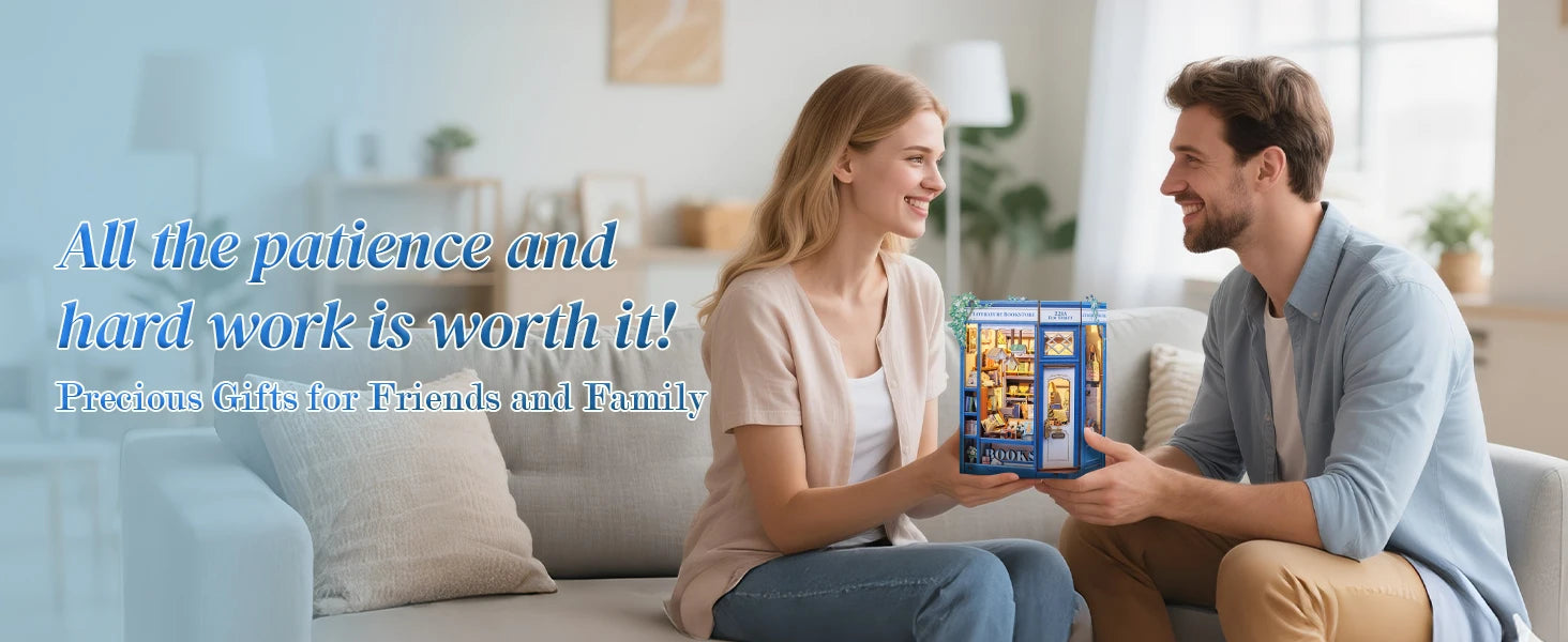 CUTEBEE 3D Puzzle Book Nook Wooden Dollhouse Bookstore Dollhouse with Light Miniature House Model for Bookshelf Desk Home Decor Book Nook Kit Australia