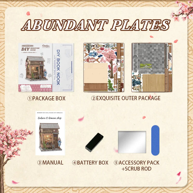 Sakura Kimono Shop DIY Book Nook Kit - Image 6
