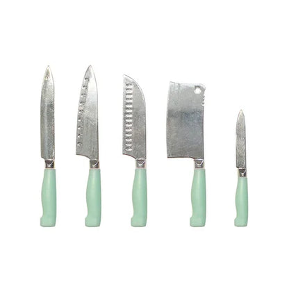 1:6 Miniature Kitchen Knife Set for Dollhouse Decor