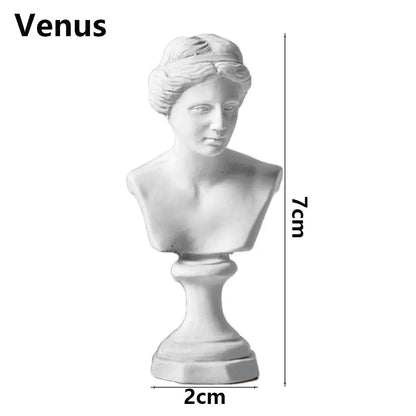 Greek Mythology Miniature Bust Statues – Plaster Shelf Ornaments