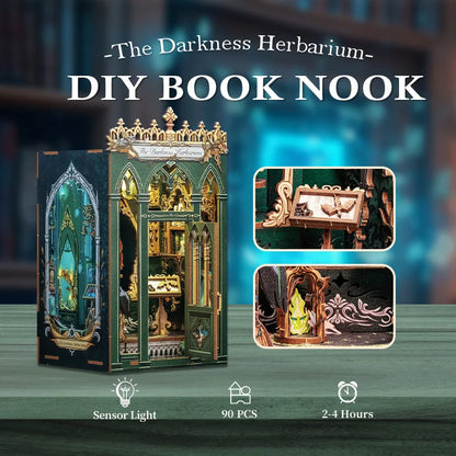 CUTEBEE Book Nook DIY Kit with LED Light 3D Miniature Dollhouse Bookshelf Insert for Home Office Decoration Unique Gift Idea Book Nook Kit Australia