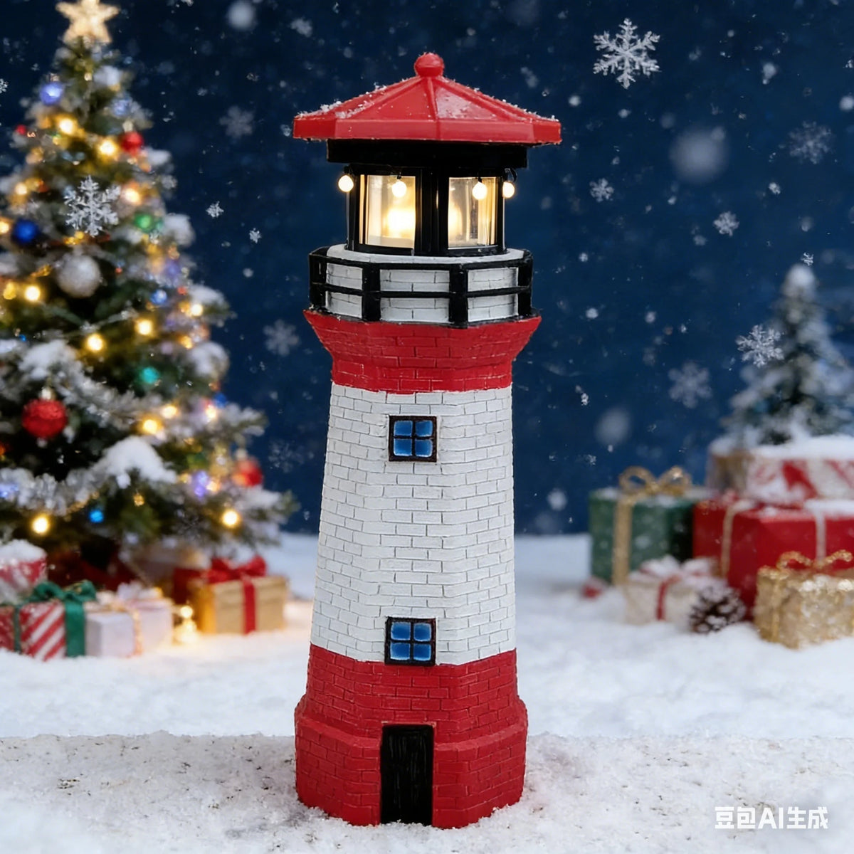 Solar Rotating Lighthouse Resin Garden Sculpture | AU