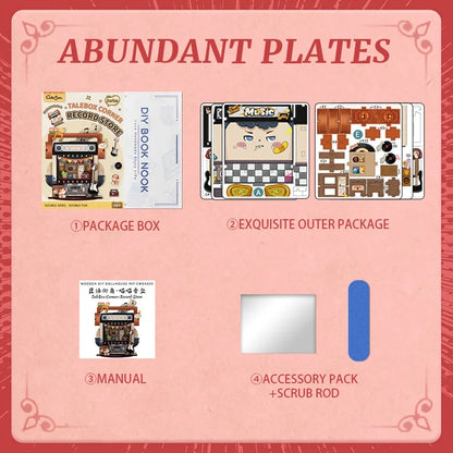 CUTEBEE Mini Store Series DIY Miniature House 3D Wooden Puzzle Toys Handmade Dollhouse Kit for TaleBox Corner Record Store Book Nook Kit Australia