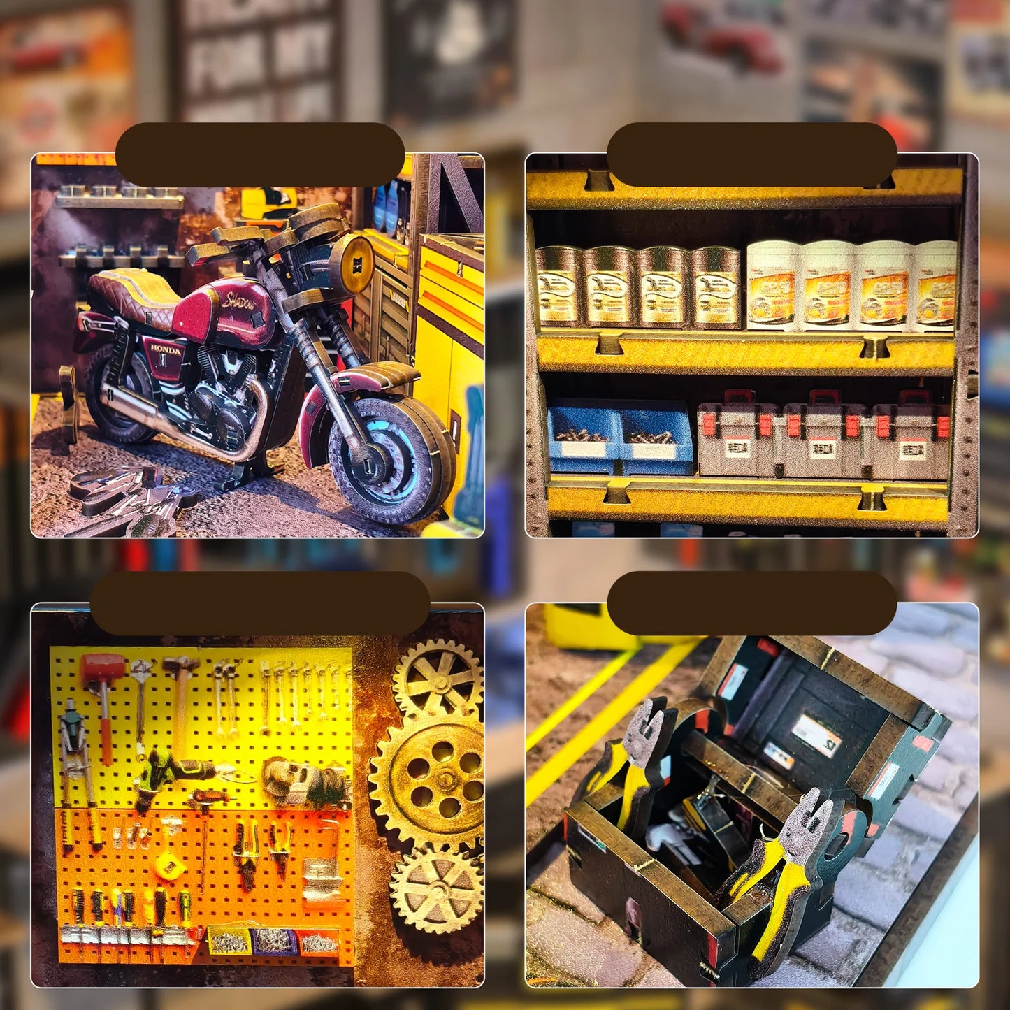 Motorcycle Repair Shop DIY Miniature House Kit - Image 5