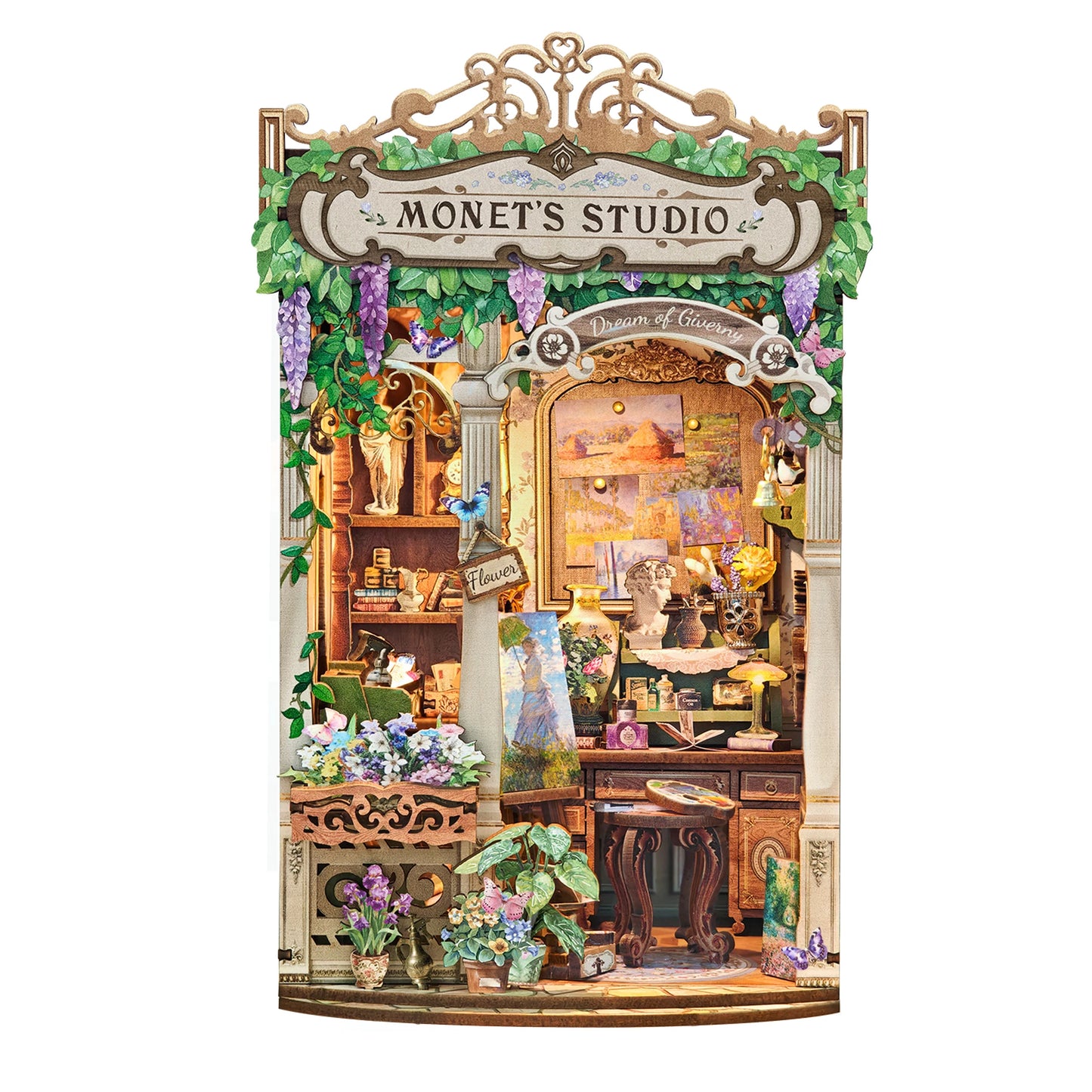 Monets Studio Shelf DIY Book Nook Kit