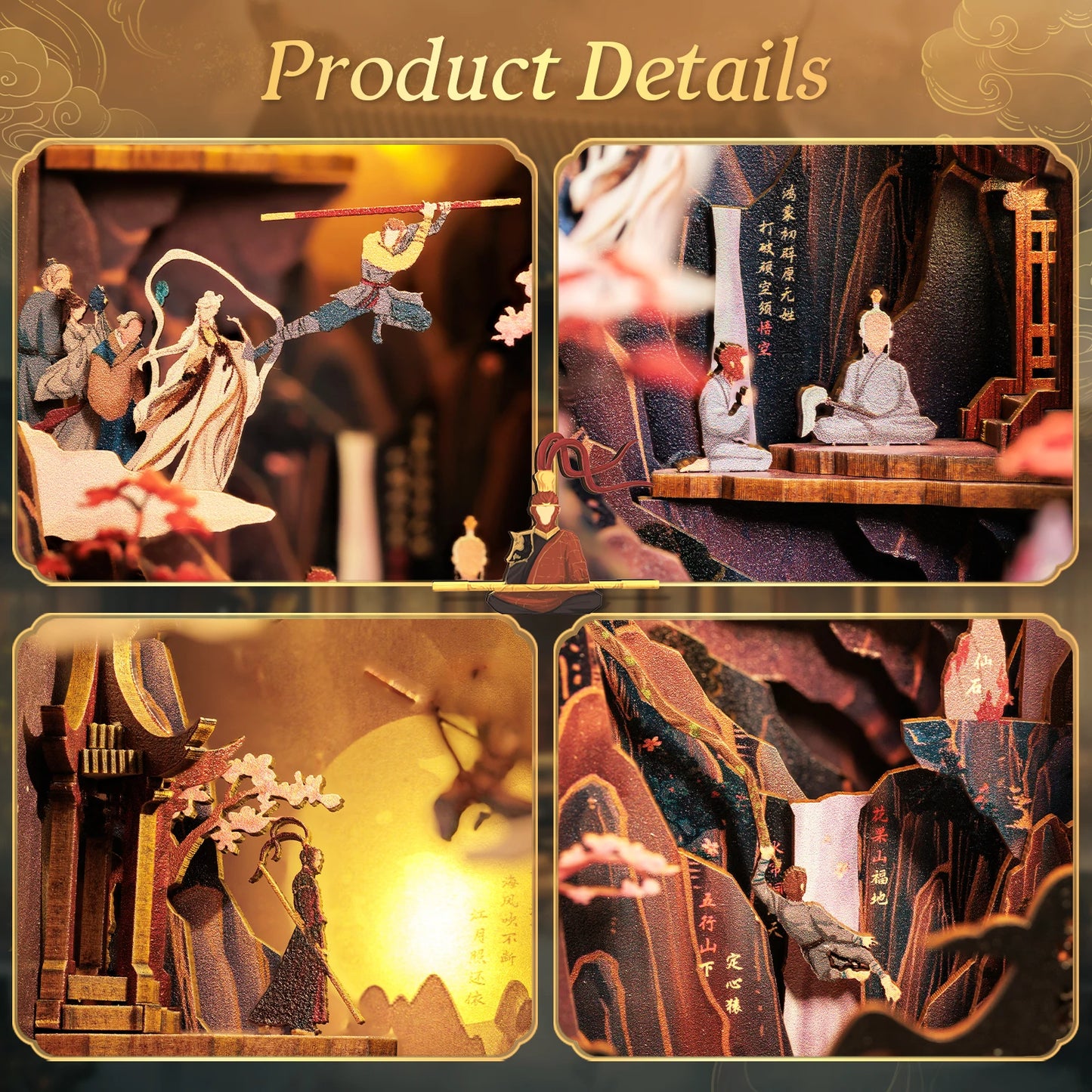 CUTEBEE 3D Wooden DIY Book Nook Kit  Miniature Dollhouse Bookend Unique Home Decor Bookshelf Gift for Adults Teens Chinese Style Book Nook Kit Australia