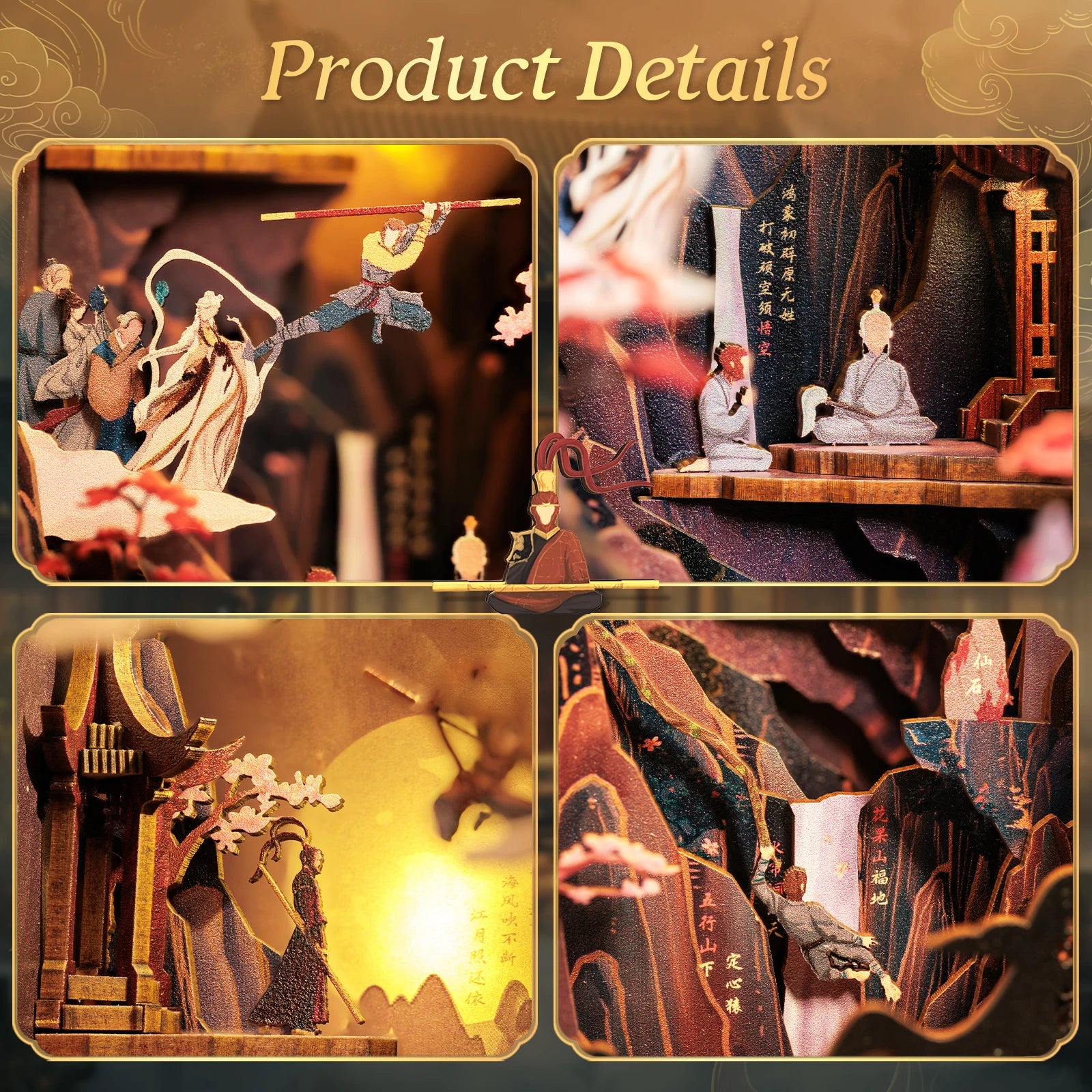 CUTEBEE 3D Wooden DIY Book Nook Kit  Miniature Dollhouse Bookend Unique Home Decor Bookshelf Gift for Adults Teens Chinese Style Book Nook Kit Australia